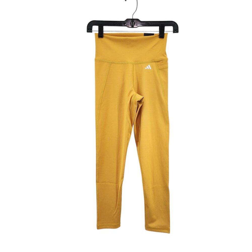Adidas Women's High Rise 7/8 Style Training Leggings Preloved Yellow